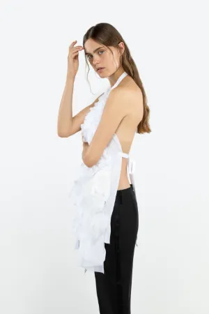 halterneck ruffle top