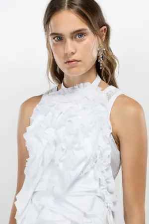 halterneck ruffle top