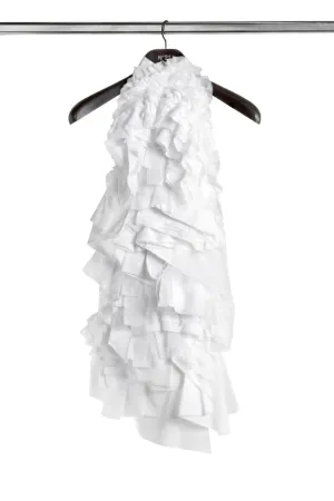halterneck ruffle top