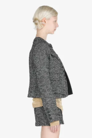Herringbone Cropped Jacket