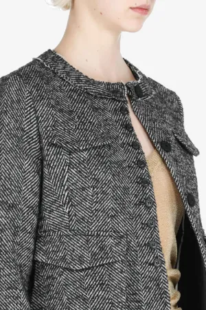 Herringbone Cropped Jacket