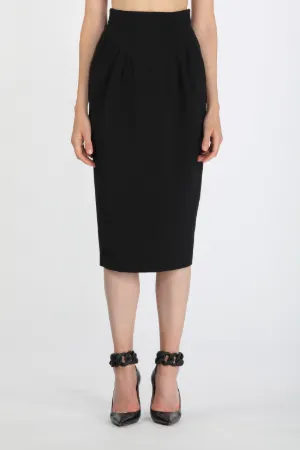 high-waisted pencil skirt
