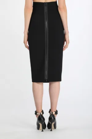 high-waisted pencil skirt