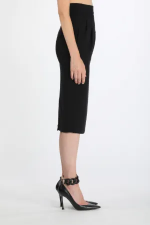 high-waisted pencil skirt