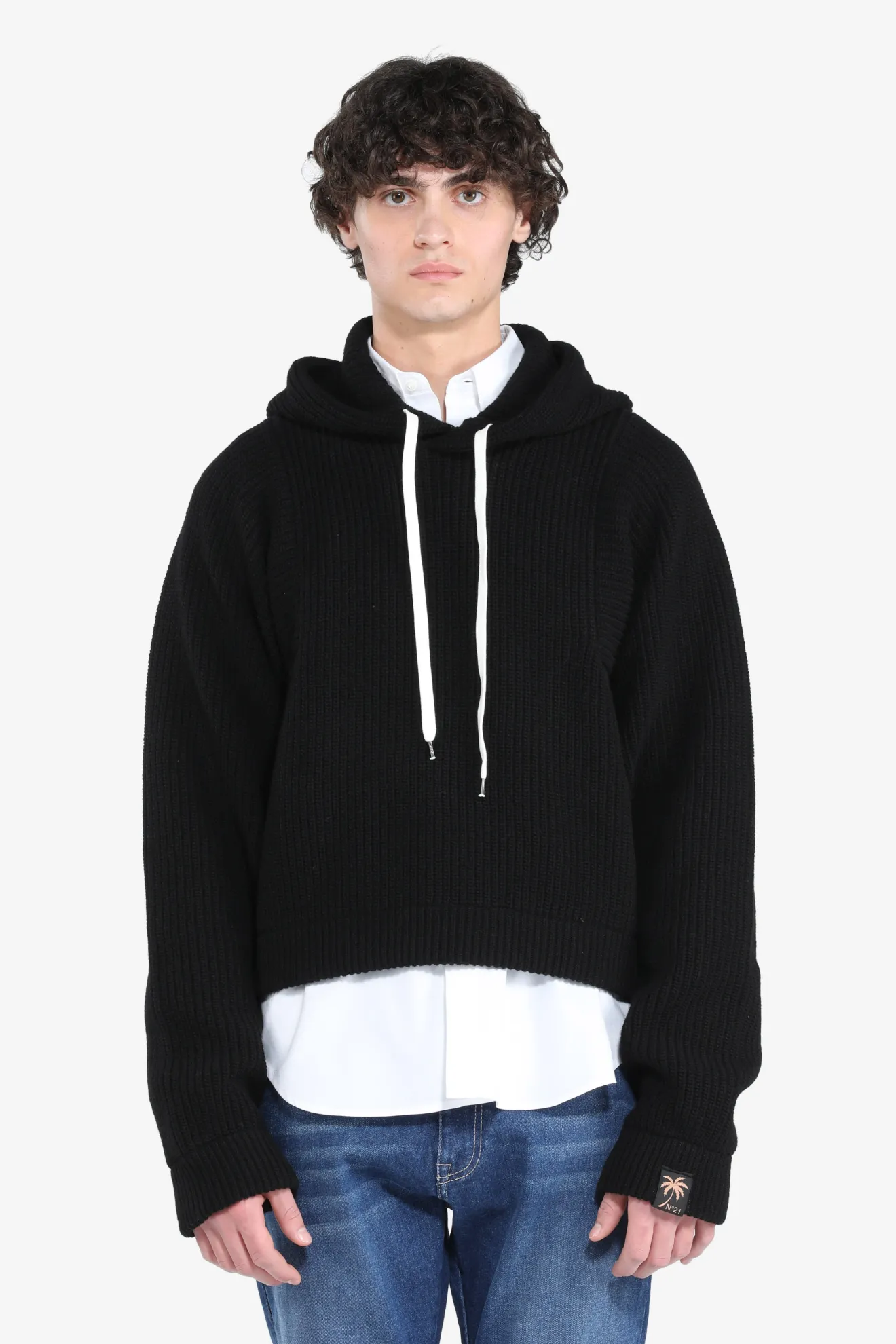 Hooded wool sweater best sale