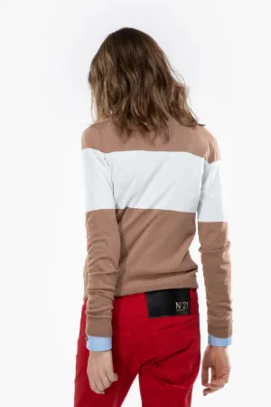 Intarsia Logo Cardigan