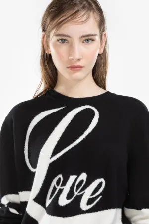 Intarsia 'Love' Sweater