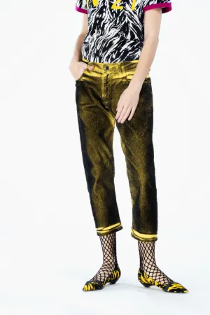 Jeans crop lavaggio acido