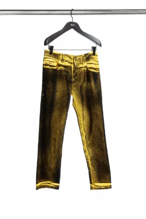 Jeans crop lavaggio acido