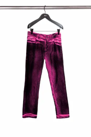 Jeans crop lavaggio acido