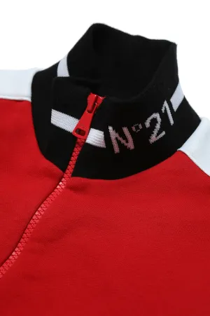 Colourblock Stripe Zip-Up Sweatshirt