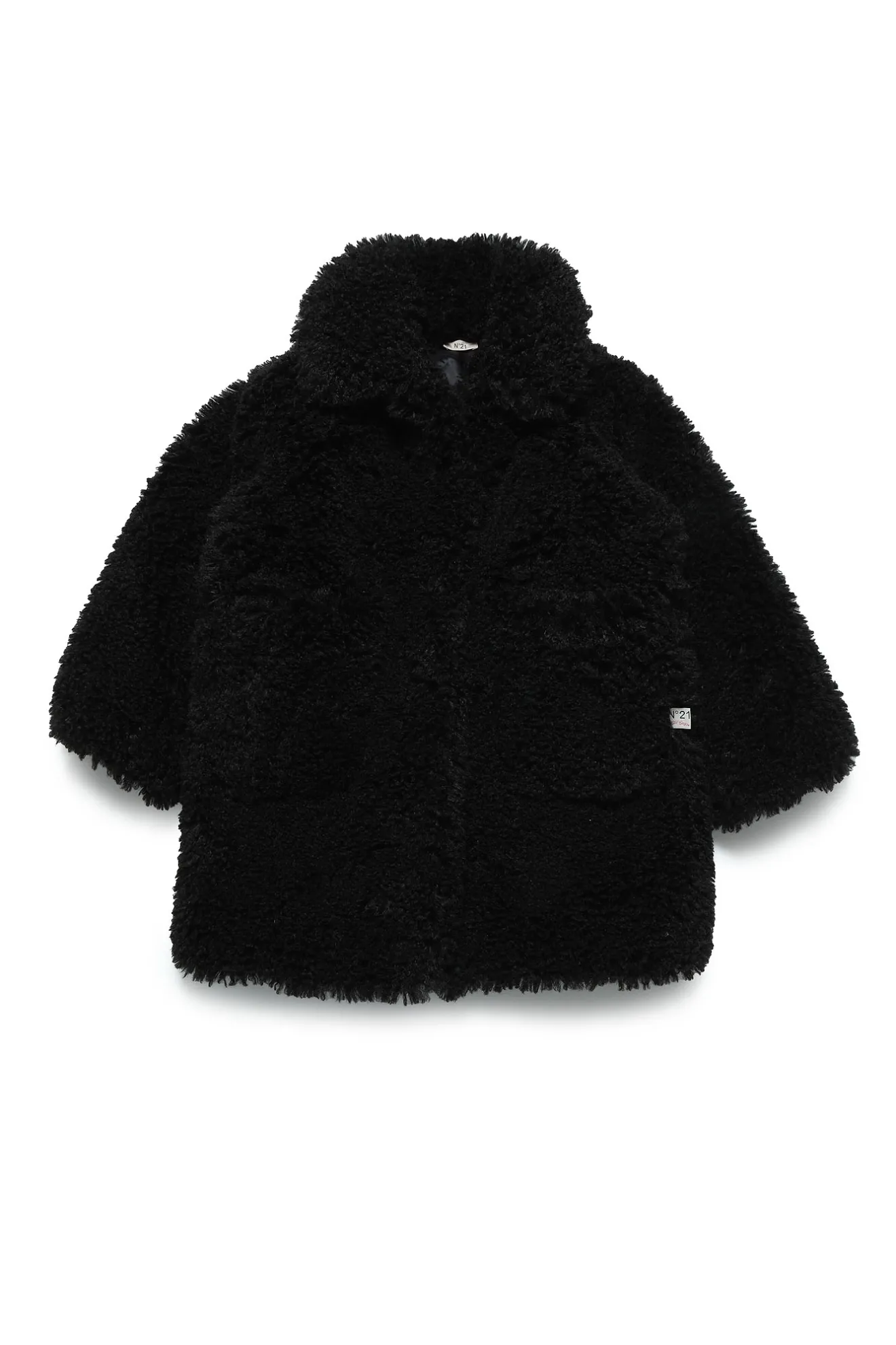 Fleece Coat in black N°21 Official Online Store
