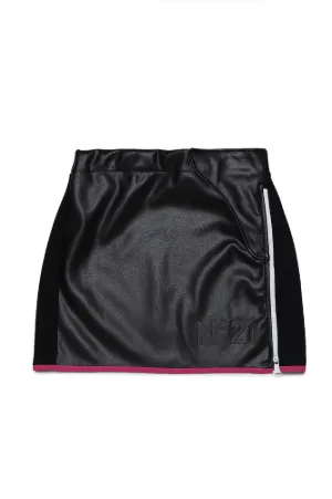 Logo Appliqué Zip Skirt