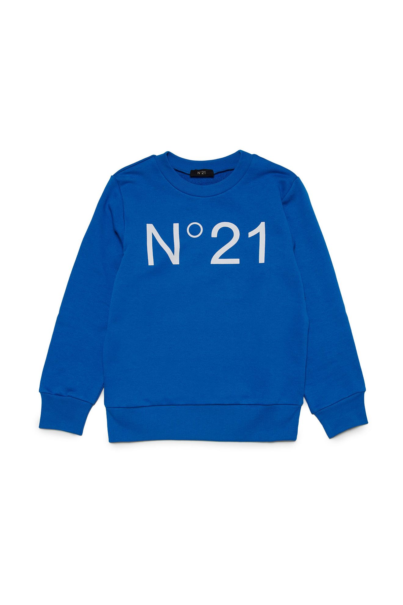 Logo-Print Cotton Sweatshirt in blue | N°21 | Official Online Store