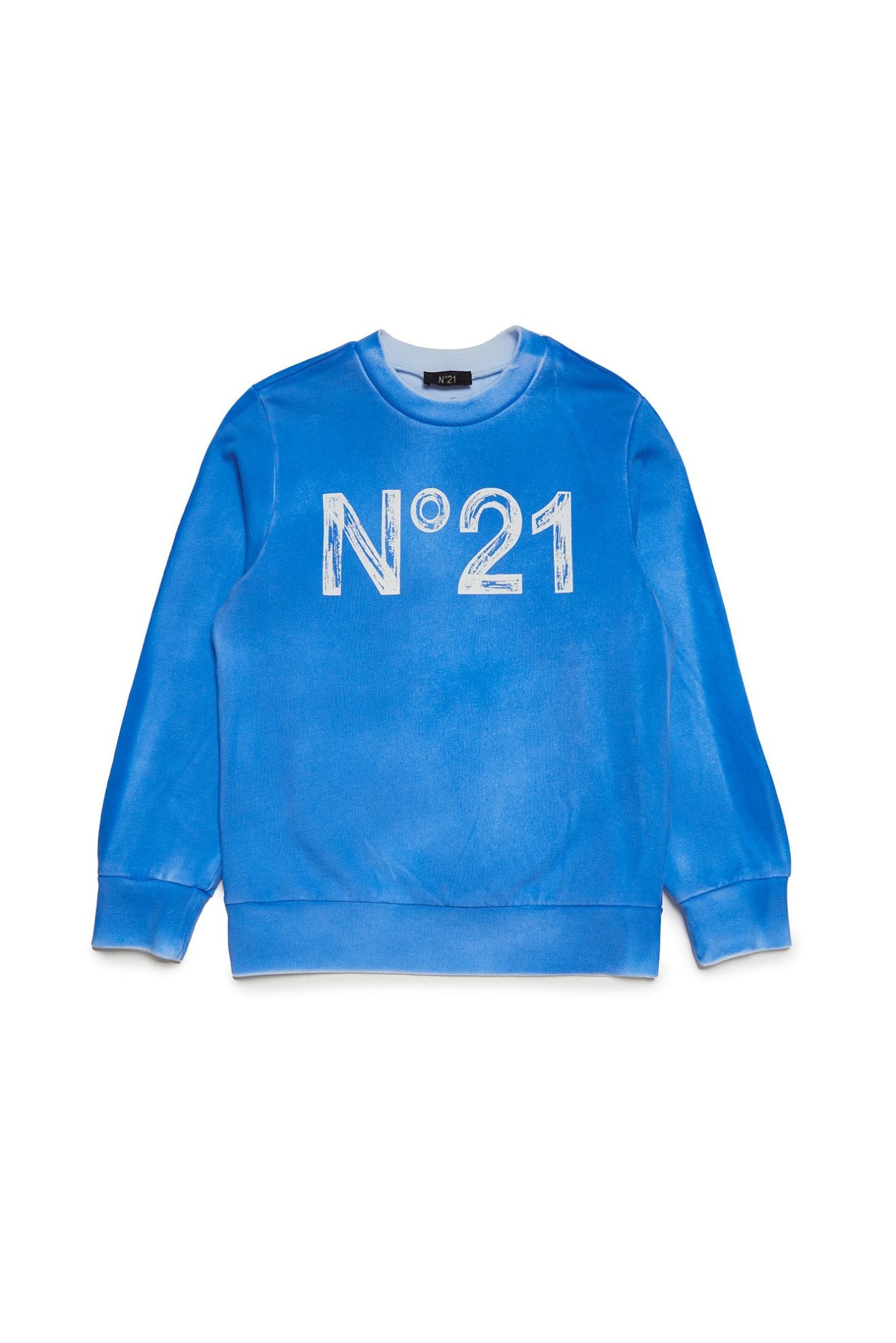 Logo-Print Cotton Sweatshirt in blue | N°21 | Official Online Store