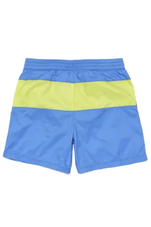 Logo-Print Striped Swim Shorts