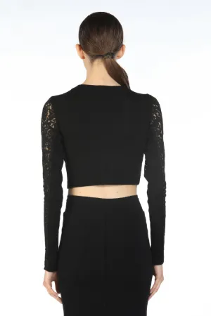 Lace Cropped Cardigan