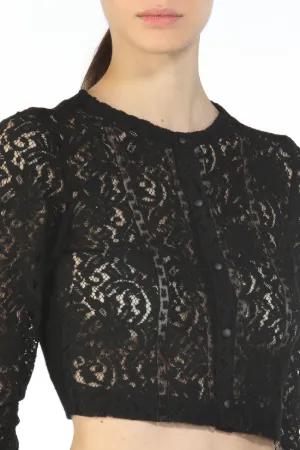 Lace Cropped Cardigan