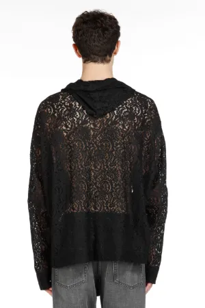 Black lace clearance hoodie