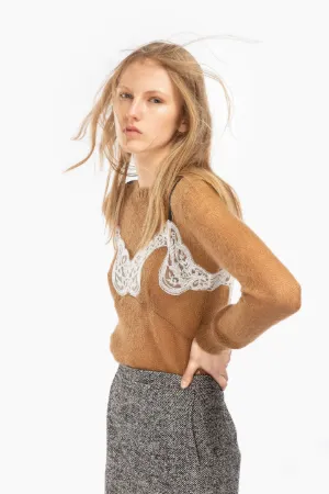 lace inlay jumper