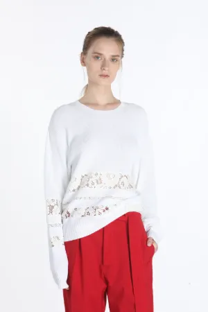 lace-insert jumper