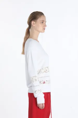 lace-insert jumper