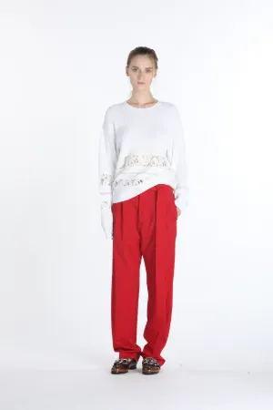 lace-insert jumper