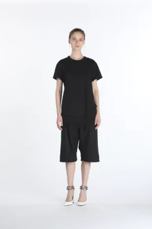 lace-trim layered T-shirt