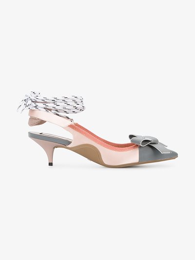pointed tie up heels