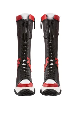 Lace-Up Sneaker Boots