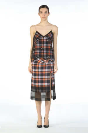 Layered Checked Skirt