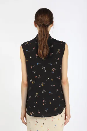 layered-effect floral-print shirt
