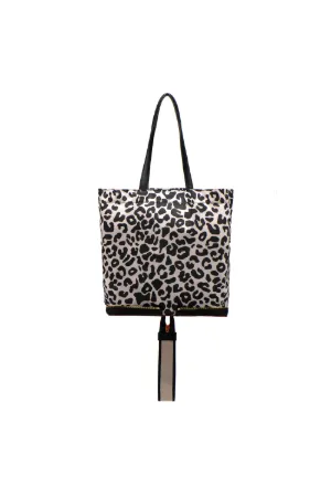 leopard photo-print shopper bag
