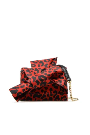 leopard-print bow bag