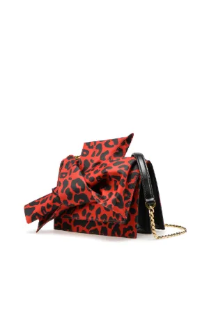 leopard-print bow bag