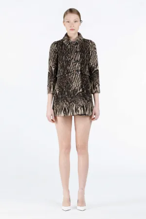 Leopard-Print Double-Breasted Jacket