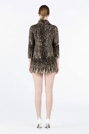Leopard-Print Double-Breasted Jacket