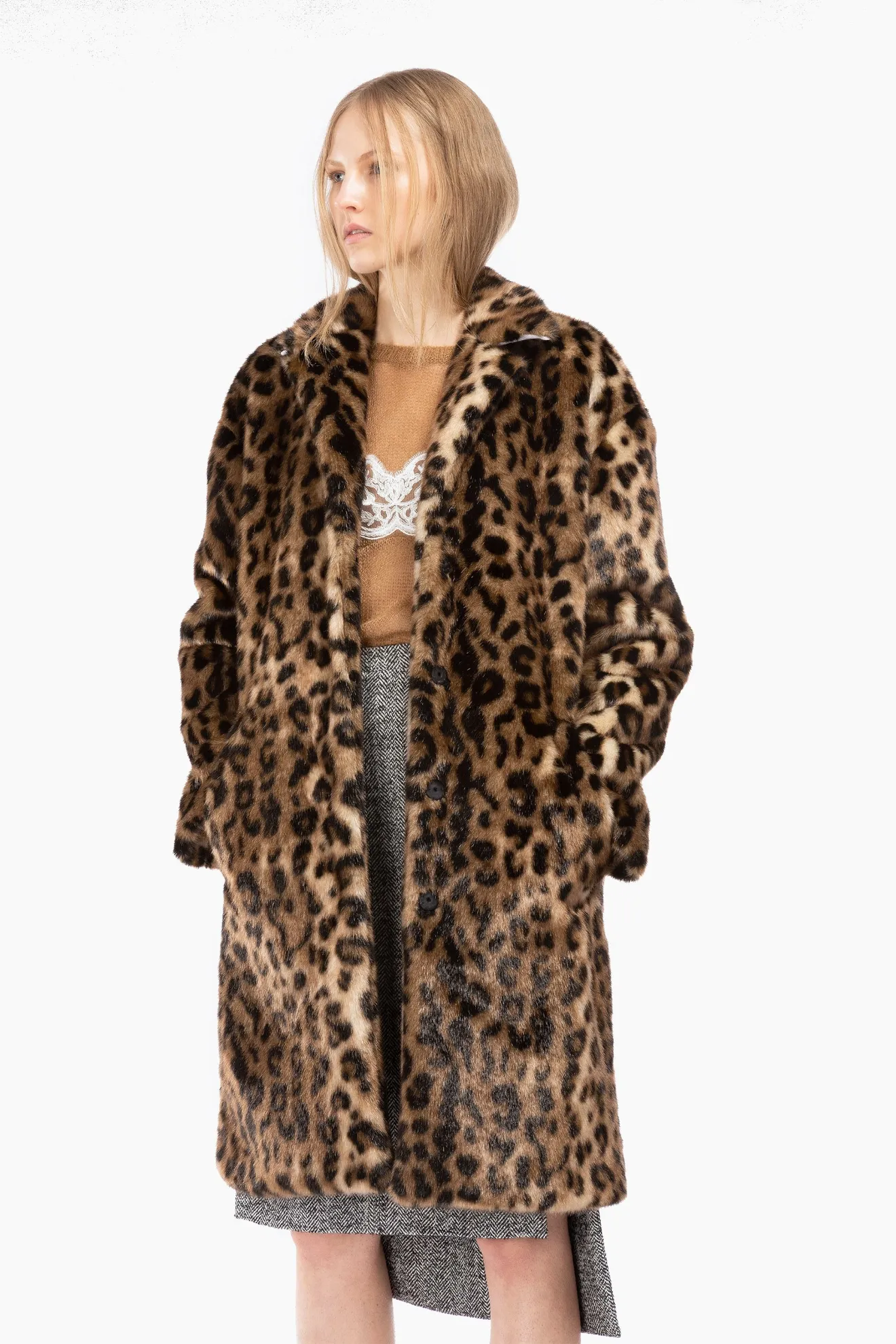 Women's Animal Print Waistcoat Fashion Generation NXT Faux Fur Leopard