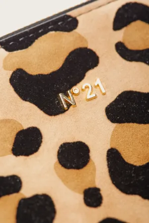 Leopard-Print Logo Pouch
