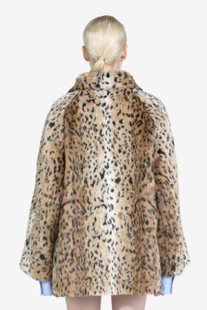 Leopard Print Synthetic Fur Peacoat N 21 Official Online Store