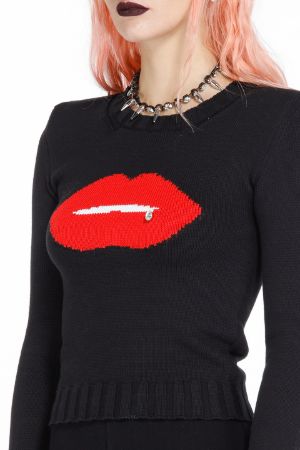 Lips-Intarsia Sweater