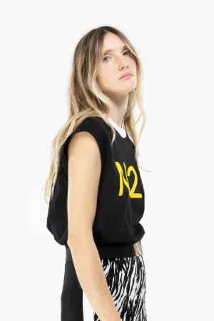 Logo cap sleeve T-shirt