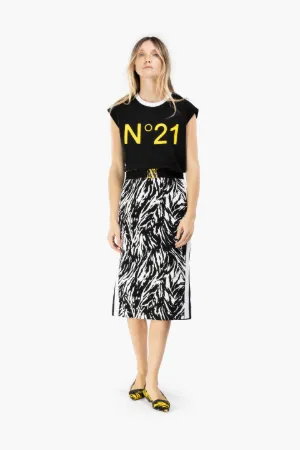 Logo cap sleeve T-shirt