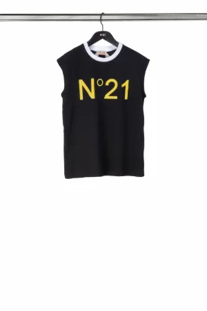Logo cap sleeve T-shirt