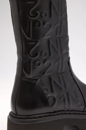 Logo-Embossed Boots