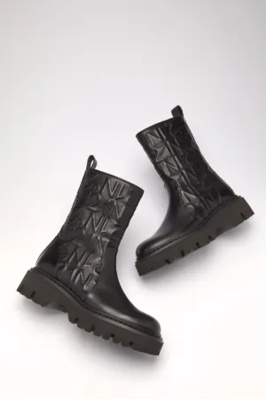 Logo-Embossed Boots