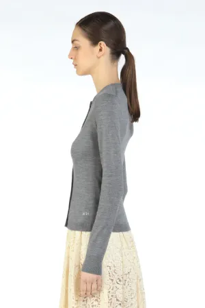 Logo-Embroidered Cardigan