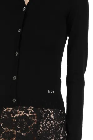 Logo-Embroidered Cardigan