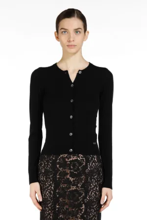 Logo-Embroidered Cardigan