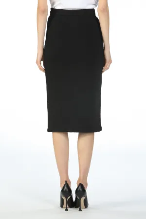 Logo-Embroidered Pencil Skirt
